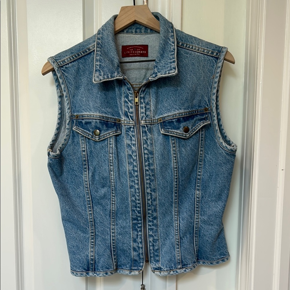The Limited Blue Denim Vest